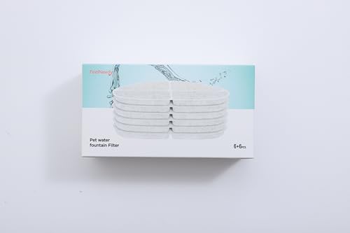 6 Pack of Filter & 6 Pump Sponges FEELNEEDY only for (FN-W05) 7L/1.8Gal Dog Water Fountain, Dog Water Bowl Dispenser