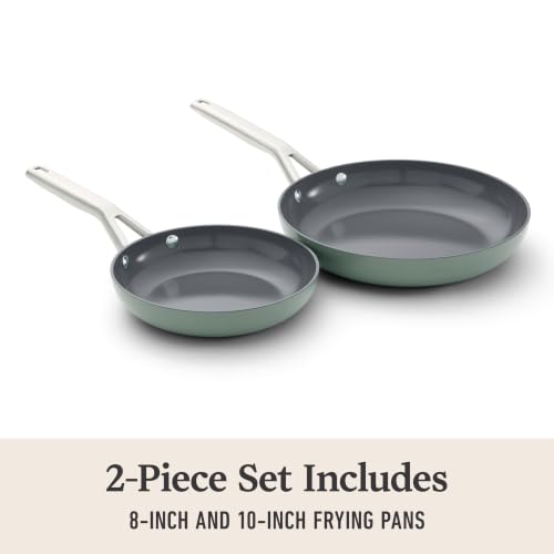 Calphalon® Ceramic Nonstick 8" and 10" Frying Pan Set, Silver Ash