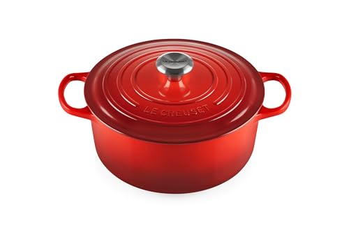 Le Creuset Enameled Cast Iron Round Dutch Oven, 5.5 qt., Cerise