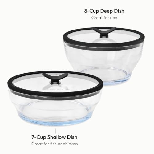 Anyday 4-Pc Microwave Cookware Set (Clear Black Sesame)