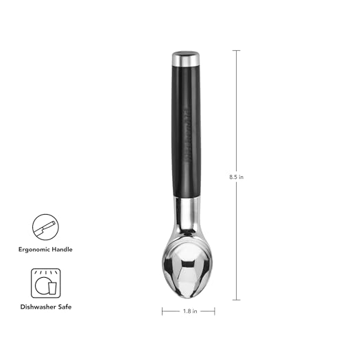 KitchenAid Classic Ice Cream Scoop, 8.6 inches, Black