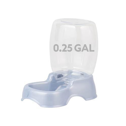 Petmate Pet Cafe Water Dispenser, XS, 0.25 GAL, Pearl Ash Blue, 7.3in | USA Made Gravity Waterer with Easy Grab Base for Cats and Dogs