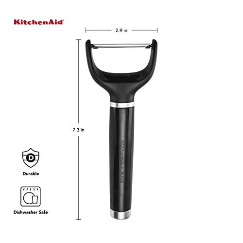 KitchenAid Y Peeler with Ergonomic Handle and Single Edge Blade, Dishwasher Safe with Protective Cover