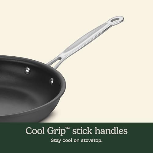 Cuisinart 17-Piece Pots and Pans Set, Non Stick Hard Anodized Cookware Set, Compatible with Electric, Gas Cooktops, Dishwasher Safe, Oven Safe Pot Set, Cool Grip Handles, Aluminum Core for Even Heat