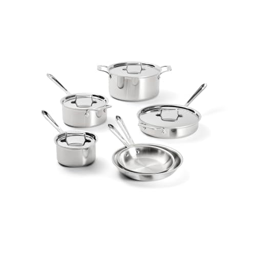 All-Clad D5® Stainless Steel 10-Piece Cooking Set, Made in the USA