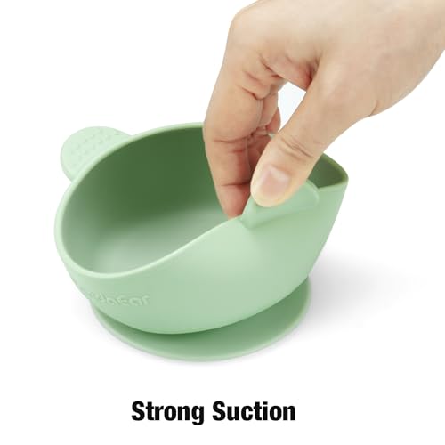 PandaEar 3 Pack Baby Bowls with Suction| Stay Put Silicone Food Bowl for Babies Kids Toddlers Infants| Food Grade Soft Safe BPA-Free Silicone (Multi-Color)