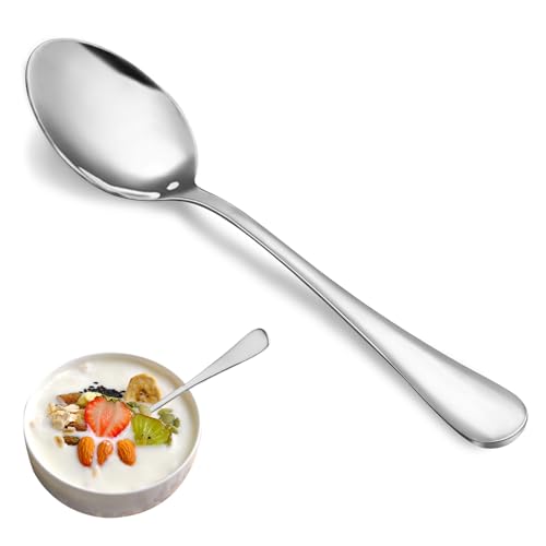 MUTNITT Teaspoon Set,16 Piece 6.7" Spoons Silverware, Premium Food Grade Stainless Steel Tea Spoons, Durable Small Spoon, Good Teaspoons, Kitchen Dessert Spoon Set, Mirror Finish & Dishwasher Safe