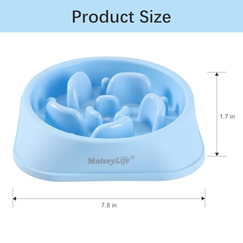 MateeyLife 2-Pack Slow Feeder Dog Bowls, 2 Cups, Dog Puzzle Feeder Bowl | Food-contact safe, dishwasher safe, non-slip base, maze design, for fast eaters, for dogs and cats, daily mealtimes