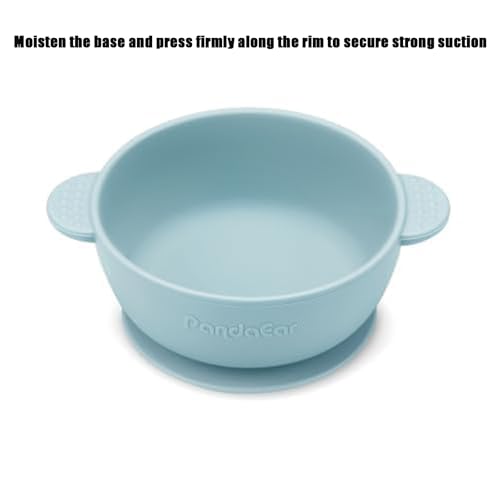 PandaEar 3 Pack Baby Bowls with Suction| Stay Put Silicone Food Bowl for Babies Kids Toddlers Infants| Food Grade Soft Safe BPA-Free Silicone (Multi-Color)