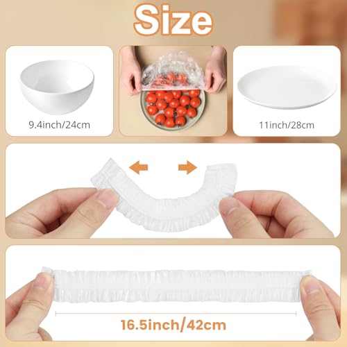 Homelove 300pcs Bowl Covers Bread Proofing - Plastic Wrap for Food Sourdough Bread Baking Rising Elastic Reusable Plate Covers Outdoor Food Fresh Keeping Bags Shower Cap Hair Deep Conditioning