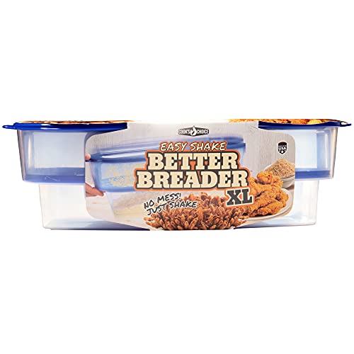 COOK'S CHOICE XL Original Better Breader Bowl 16" Mess-Free Breading Tray | Shake & Coat Batter Bowl w Lid for Chicken, Fish, & Vegetables, Great for Fish Fry, Tenders, Wings-Easy Cleanup & Made in USA
