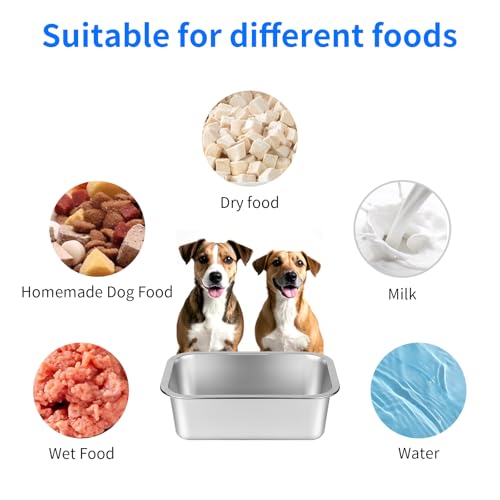 Ohtomber 1.25 Gallons Stainless Steel Dog Bowl, Big Pet Water & Food Bowl | No Spilling, Outdoor Feeder Dish Plate, For Indoor & Outdoor Feeding, Fits Big & Extra Large Dogs, Cats & All Pets