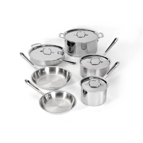 All-Clad D3® Stainless Steel Cookware Set, 10-Piece, Made in the USA
