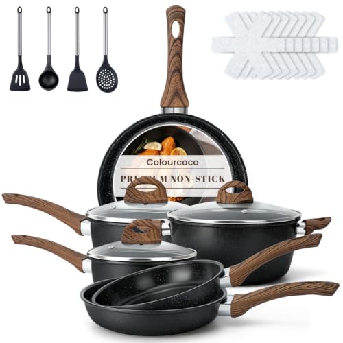 20-Piece Pots and Pans Sets Non Stick
