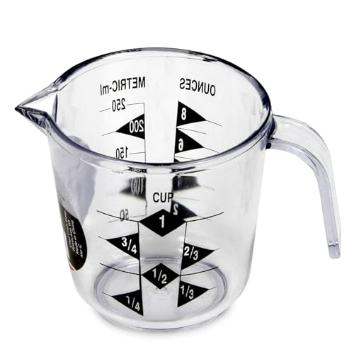 Chef Craft Select Plastic Measuring Cup, 1 Cup Capacity, Clear