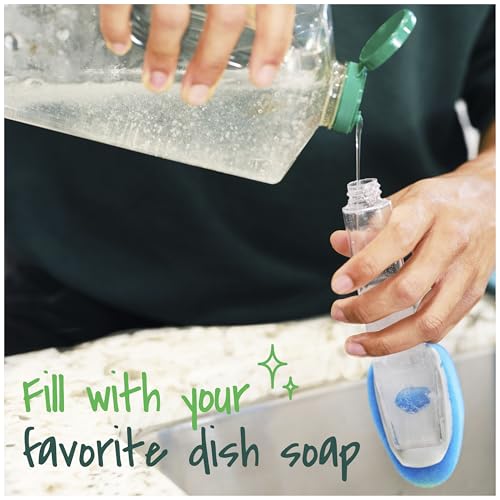 Scotch-Brite Zero Scratch Dishwand, 1 Wand | Dishwasher-Safe Scrub Wand with Built-in Scraper, Gentle Scrubbing Power, Stands Upright