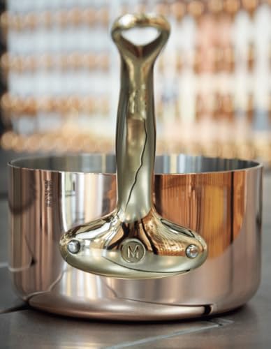 Mauviel M'Heritage 200 B 2mm Polished Copper & Stainless Steel 16-Piece Cookware Set With Brass Handles, Made In France