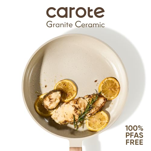 CAROTE Pots and Pans Set, Ceramic Cookware Set, 14pcs