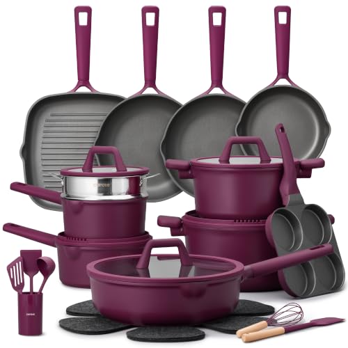 CAROTE 31pcs Pots and Pans Set, Nonstick Cookware Set