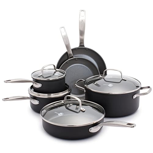 GreenPan Chatham PFAS-Free Ceramic Nonstick 10 Piece Pots & Pans Set