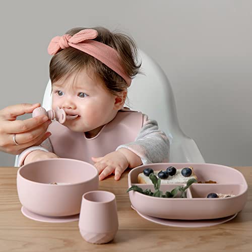 SAMiGO Silicone Baby Spoons Self Feeding 6 Months, Infant Eating Utensils | 3-Pack, First Stage Spoons for Baby Led Weaning, Baby Feeding Essentials, Ideal for Starting Solid Food, 6-12M & Toddlers