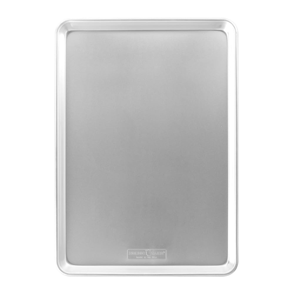 Nordic Ware Extra Large Baking Sheet, 21 x 15 inches, XL Big sheet pan Natural Uncoated Aluminum, Reinforced Steel Rim Prevents Warping, 1pk Big Sheet