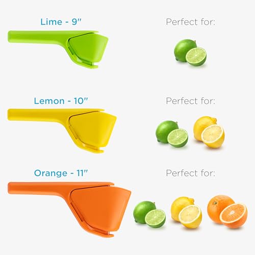 Dreamfarm Fluicer Fold-Flat Citrus Juicer - Lemon Easy, manual fresh lemon juice squeezer with pip catcher, suits lemons and limes, compact storage, 10"