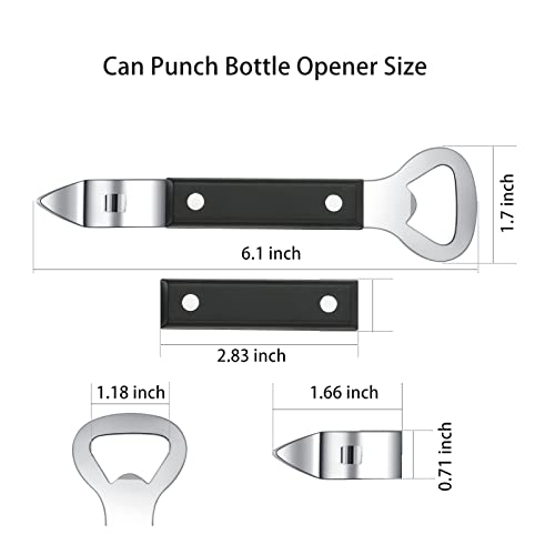HANCELANT Can Punch Bottle Opener, Manual Stainless Steel Can Opener 1 Pack