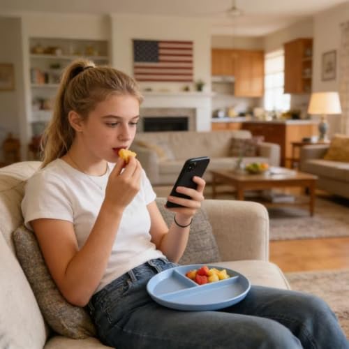 falichchch 9-Inch Large Multicolor Wheat Straw Divided Plates – Unbreakable 3-Compartment Plates for Portion Control & Healthy Eating Microwave & Dishwasher Safe – Eco-Friendly & Reusable (8)