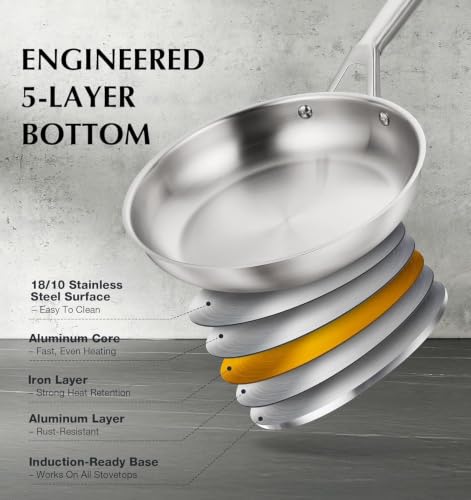 KOCH SYSTEME CS Stainless Steel Cookware Set 23 PCS With 5-Ply Steel Base