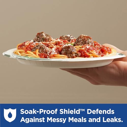 Dixie Ultra 10 Inch Heavy-Weight Paper Plates By GP PRO, Pathways Botanical Design, 500 Count (125 Disposable Plates Per Pack, 4 Packs Per Case), SXP10PATH