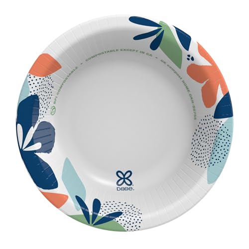 Dixie Disposable Paper Bowls 10oz, 35 CT | Microwave Safe and Cut-Resistant, Soak-Proof Shield Prevents Leaks, Kosher Certified, Compostable Except in California.