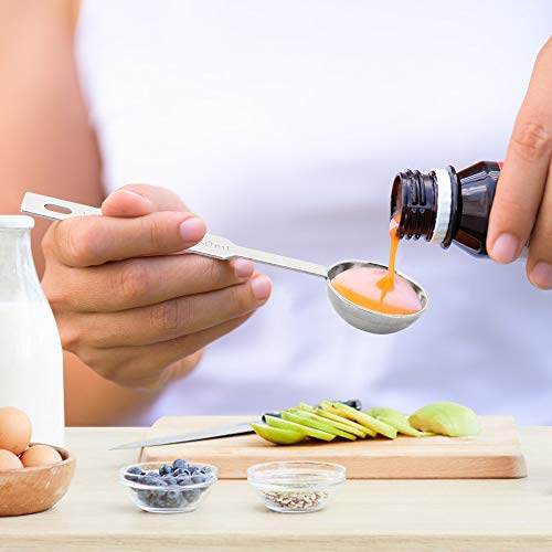 5PCS OstWony Measuring Spoons Set, Includes 1/8, 1/4, 1/2, 1 tsp, 1 tbsp | Measuring Spoons Set,Includes 1/8 tsp,1/4 tsp,1/2 tsp,1 tsp,1 tbsp,Stainless Steel measuring cups, Teaspoon for Measure