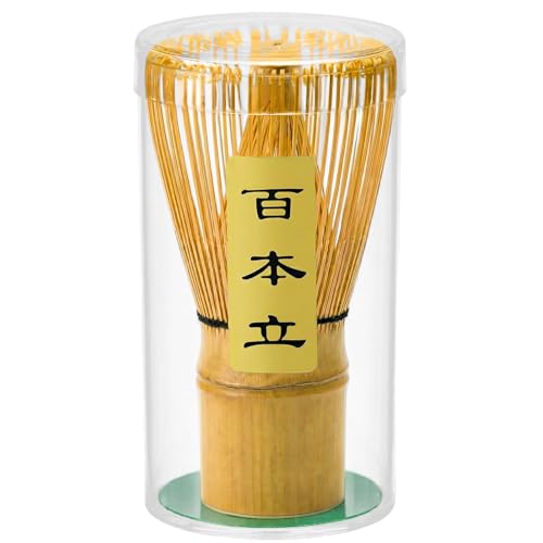 Clay&Fire Matcha Whisk, Handcrafted Bamboo Whisk for Matcha Powder (Yellow) | Traditional Japanese Chasen for Matcha Stirrer, 100% Natural Matcha Wisk