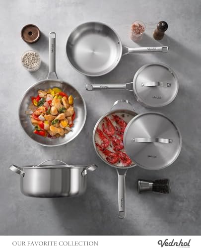 Titanium Cookware set | Hammered Titanium pans for cooking with Lids