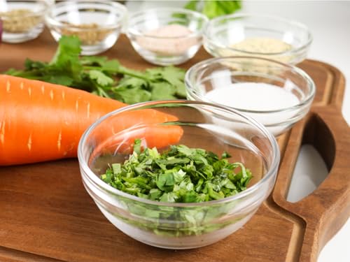 HillSpring 3 Sizes of Glass Prep Bowl Sets, Clear Small Pinch Bowls for Salt, Spices and Chopped Ingredients, 1.5oz/2.5oz/3.5oz, Set of 12