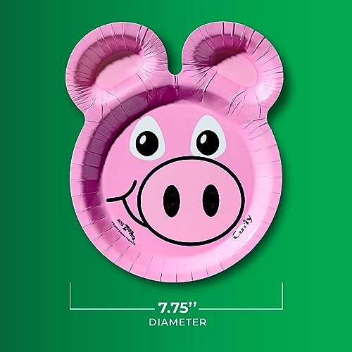 Hefty Zoo Pals Kids Paper Plates, Party Edition, 7.75 inches, 20ct | Assorted Animal Designs, Two Dipping Compartments On Every Plate, Great for Birthday Parties, Playdates, Snacks, and Meals