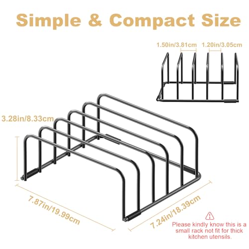 Fikoksol Cutting Board Organizer Storage, Baking Sheet Rack under Cabinet | Heavy Duty Cookie Sheet Organizer, Metal Cutting Board Holder, Space-saving Plate Holder for Cabinet, Tray Divider for Drawer