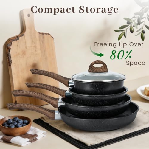 20-Piece Pots and Pans Sets Non Stick