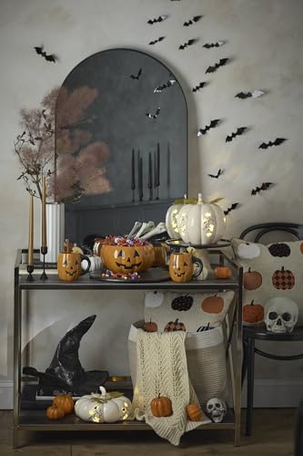 Lenox Vintage Figural Pumpkin Halloween Candy Bowl | porcelain, dishwasher and microwave safe | 9.25 inch diameter | jack o'lantern trick-or-treat candy dish