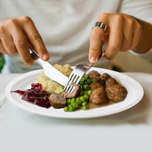 100 Pcs Compostable Oval Paper Plates 12 Inch - Heavy Duty Bagasse Platters - Biodegradable White Plates,Eco-Friendly Disposable Dinner Platters for BBQ,Picnic,Wedding,Party,Thanksgiving,Christmas