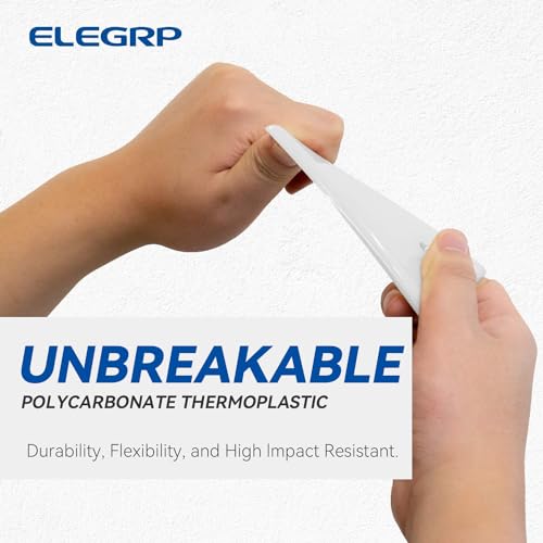 ELEGRP 1-Gang Blank Device Wall Plates, Standard Size 4.5" H x 2.75 L Unbreakable Thermoplastic Blank Faceplate Cover for Unused Outlets/Switches, UL Listed (5 Pack, Glossy White)