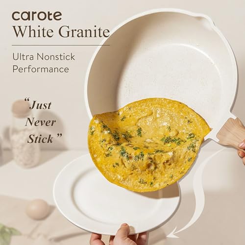 CAROTE 21pcs Pots and Pans Set, Nonstick Cookware Sets, with Egg Pan