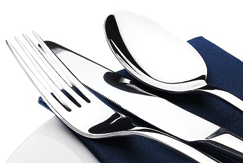 Silverware Set for 8, 40 Piece Stainless Steel Flatware Utensil Cutlery Set | Heavy Duty Steak Knife Fork and Spoon, Dishwasher Safe, Gift Package for Wedding Housewarming