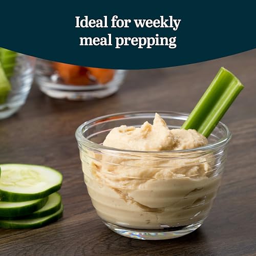 Libbey 8-piece Small Glass Bowl Set with Lids | 6.25 oz Capacity for Leftovers, Snacks, Sauces, Herbs & Toppings with Secure Lids and Dishwasher-Safe Easy Cleanup