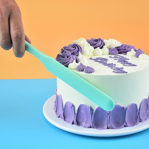 4 Pcs Silicone Jar Spatula Set - Long Handle Sourdough Scraper, Skinny Spatula for Jars, Bottles, and Containers, Non-Stick Heat Resistant Cake Cream Spatulas