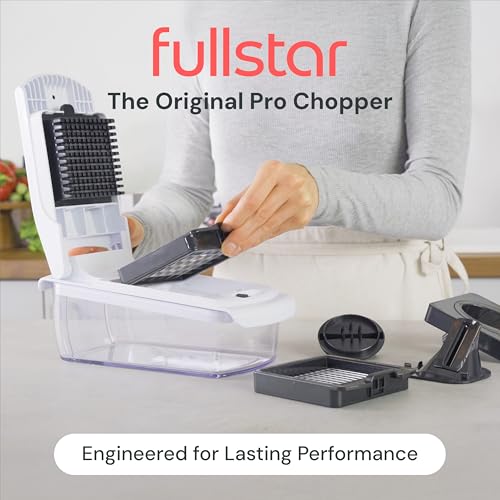 Fullstar Pro Original Vegetable Chopper & Spiralizer, All-in-1 Kitchen Tool | Multi-Blade Veggie Chopper, 5-Cup Container Onion & Food Cutter Dicer Spiralizer Dishwasher Safe Kitchen Gadgets & Essentials