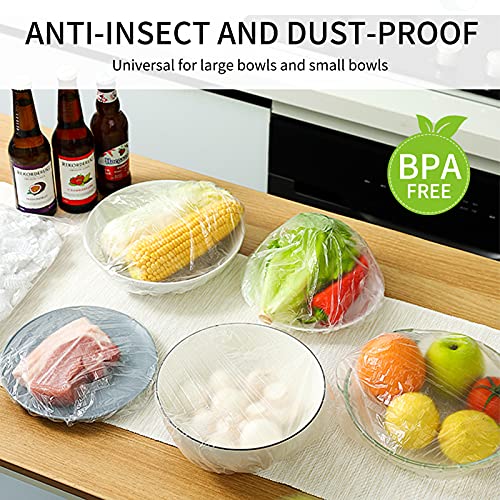 Homelove 300pcs Bowl Covers Bread Proofing - Plastic Wrap for Food Sourdough Bread Baking Rising Elastic Reusable Plate Covers Outdoor Food Fresh Keeping Bags Shower Cap Hair Deep Conditioning