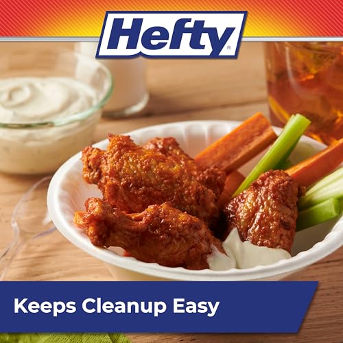 Hefty Everyday Soak Proof Foam Bowls, White, 12oz, 50ct | Disposable White Bowls For Ice Cream, Soup, Salad, Appetizers, Soak Proof, Easy Cleanup, BPA-Free