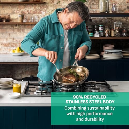 Jamie Oliver by T-fal Cooks Smart 10-Piece Stainless Steel Cookware Set